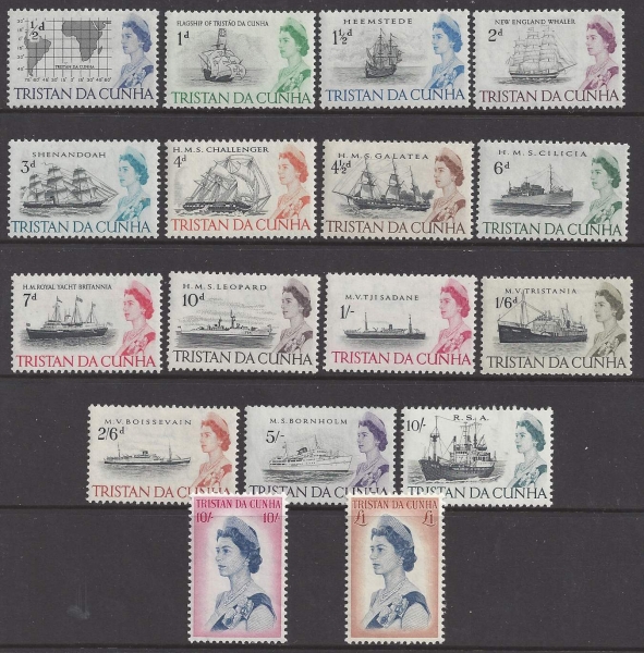1965 Tristan Da Cunha Ships SG.71/84b U/M (MNH) 1965 Tristan Da Cunha Ships SG.71/84b U/M (MNH)