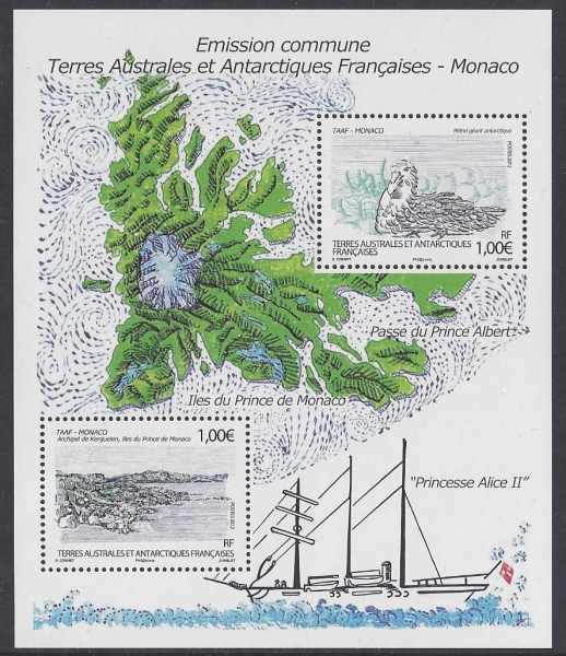 2012 French Antarctic - MS.674 Kergulen Archipelago Ille du Prince de Monaco u/m (MNH) 2012 French Antarctic - MS.674 Kergulen Archipelago Ille du Prince de Monaco u/m (MNH)