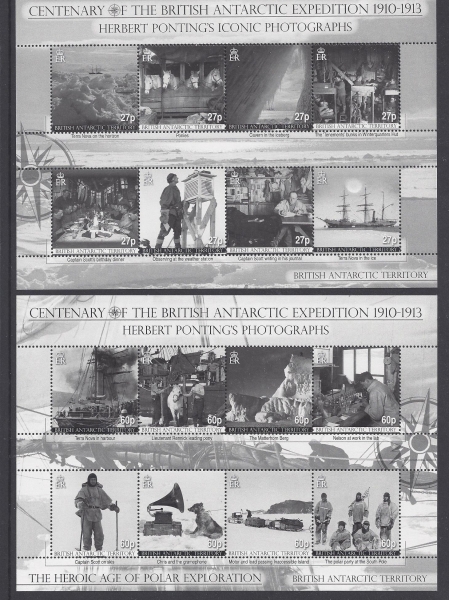 2010 Centenatary of British Antarctic Expedition SG.516/31 (2 sheetlets) u/m 2010 Centenatary of British Antarctic Expedition SG.516/31 (2 sheetlets) u/m