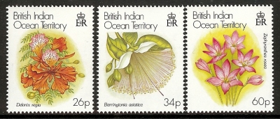 2000 British Indian Ocean Territory - SG.243-5 Christmas Flowers set 3 values u/m (MNH) 2000 British Indian Ocean Territory - SG.243-5 Christmas Flowers set 3 values u/m (MNH)