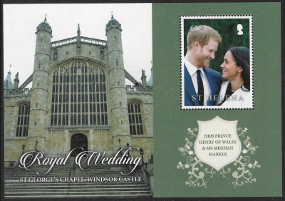 2018 St. Helena MS1279 Royal Wedding Mini Sheet U/M (MNH) 2018 St. Helena MS1279 Royal Wedding Mini Sheet U/M (MNH)