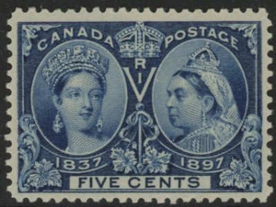 1897 Canada SG.128 5c deep blue U/M (MNH) 1897 Canada SG.128 5c deep blue U/M (MNH)