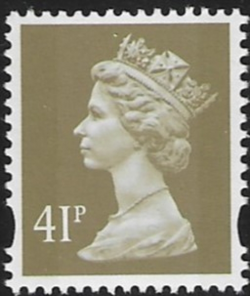 Y1712 41p 2B grey-brown. yellow fluor. ex sheet Enschede U/M (MNH) Y1712 41p 2B grey-brown. yellow fluor. ex sheet Enschede U/M (MNH)