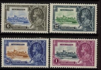 1935 Seychelles - SG.128-31 KGV Silver Jubilee set mounted mint. 1935 Seychelles - SG.128-31 KGV Silver Jubilee set mounted mint.