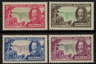 1935 Southern Rhodesia SG31-4 KGV Silver Jubilee set mounted mint 1935 Southern Rhodesia SG31-4 KGV Silver Jubilee set mounted mint