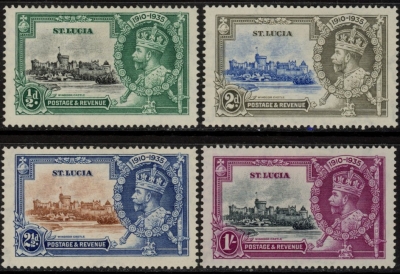 1935 St.Lucia - SG.109-12 KGV Silver Jubilee set mounted mint. 1935 St.Lucia - SG.109-12 KGV Silver Jubilee set mounted mint.