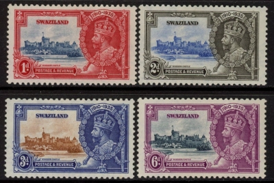 1935 Swaziland SG.21-4 Silver Jubilee set 4 values mounted mint. 1935 Swaziland SG.21-4 Silver Jubilee set 4 values mounted mint.