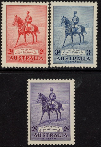 1935 Australia KGV Silver Jubilee SG.156-8 U/M (MNH) 1935 Australia KGV Silver Jubilee SG.156-8 U/M (MNH)