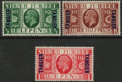 1935 Tangier SG.238-40 Silver Jubilee set 3 values u/m (MNH) 1935 Tangier SG.238-40 Silver Jubilee set 3 values u/m (MNH)