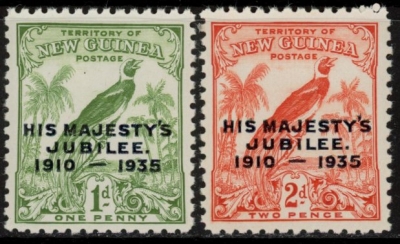 1935 New Guinea SG.206-7 Silver Jubilee set 4 values U/M (MNH) 1935 New Guinea SG.206-7 Silver Jubilee set 4 values U/M (MNH)