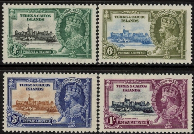 1935 Turks & Caicos Islands. SG.187-90 Silver Jubilee set 4 values u/m (MNH) 1935 Turks & Caicos Islands. SG.187-90 Silver Jubilee set 4 values u/m (MNH)