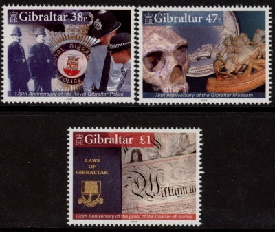 2005 Gibraltar SG.1139-41 Anniversaries Set of 3 values U/M (MNH) 2005 Gibraltar SG.1139-41 Anniversaries Set of 3 values U/M (MNH)