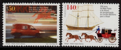 1998 Portugal SG.2681-2 Mail Service Set of 2 values U/M (MNH) 1998 Portugal SG.2681-2 Mail Service Set of 2 values U/M (MNH)