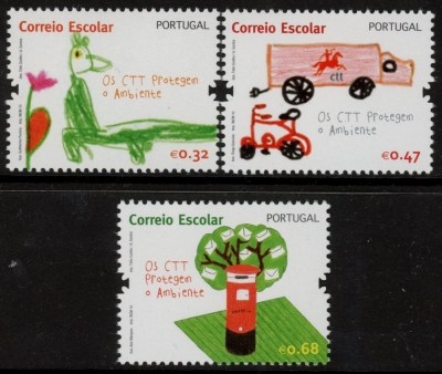 2010 Portugal SG..3808-10 Children's Drawings Set of 3 values U/M (MNH) 2010 Portugal SG..3808-10 Children's Drawings Set of 3 values U/M (MNH)