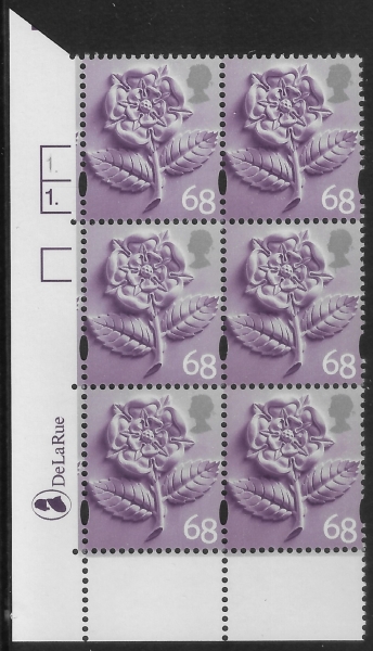 EN 5 68p Tudor Rose 2B cyld.1 1 Dot Phos 49 DLR U/M (MNH) EN 5 68p Tudor Rose 2B cyld.1 1 Dot Phos 49 DLR U/M (MNH)
