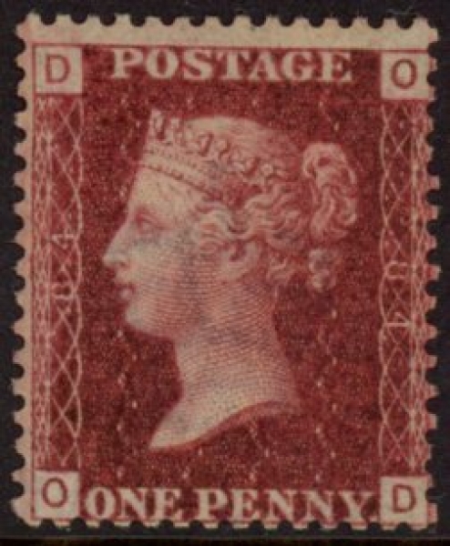 SG.43 1d rose red. corner letters 'OD' Plate 84 mint Original Gum SG.43 1d rose red. corner letters 'OD' Plate 84 mint Original Gum