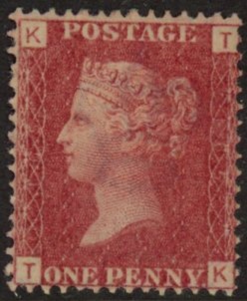 SG.43 1d rose red. corner letters 'TK' Plate 165 mint Original Gum SG.43 1d rose red. corner letters 'TK' Plate 165 mint Original Gum