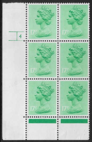U245 (x951) Harrison 17p light emerald cyld.4 no dot FBO omitted U/M (MNH) U245 (x951) Harrison 17p light emerald cyld.4 no dot FBO omitted U/M (MNH)