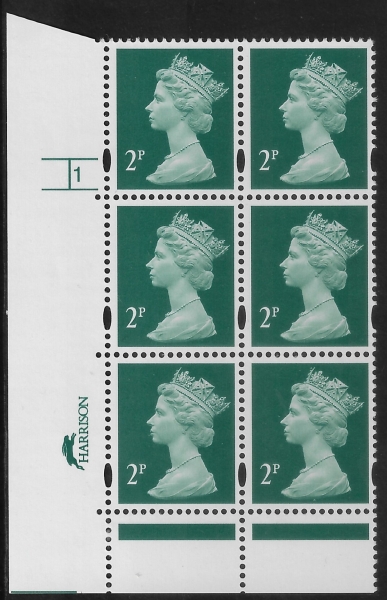 Y1668 (U85D) 2p TIII deep green. 2B Harrison. PVA bluish Cyld.1 no dot phos 47. blue fluor U/M (MNH) Y1668 (U85D) 2p TIII deep green. 2B Harrison. PVA bluish Cyld.1 no dot phos 47. blue fluor U/M (MNH)