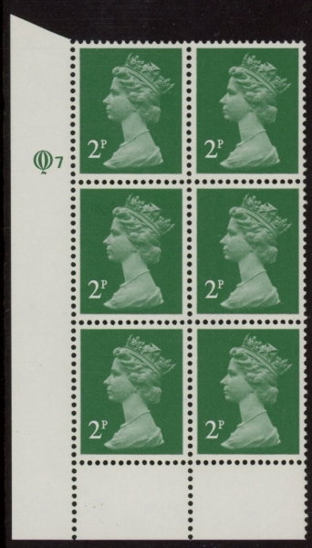 X1000 (UG4B) Questa 2p TI Perf 14x14 emerald green. FCP Cyld. Q7 U/M (MNH) X1000 (UG4B) Questa 2p TI Perf 14x14 emerald green. FCP Cyld. Q7 U/M (MNH)