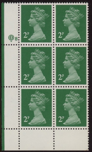 X1000 (UG4B) Questa 2p TI Perf 14x14 emerald green. FCP Cyld. Q8 (P) U/M (MNH) X1000 (UG4B) Questa 2p TI Perf 14x14 emerald green. FCP Cyld. Q8 (P) U/M (MNH)