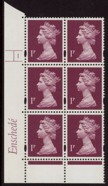 Y1667 (U68) 1p 2B crimson. Enschedé. PVA bluish. 2mm varnished bands. Cyld.1 no dot. yellow fluor U/M (MNH) Y1667 (U68) 1p 2B crimson. Enschedé. PVA bluish. 2mm varnished bands. Cyld.1 no dot. yellow fluor U/M (MNH)