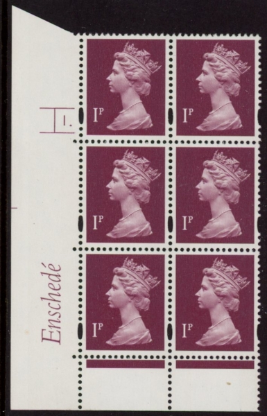 Y1667 (U68) 1p 2B crimson. Enschedé. PVA bluish. 2mm varnished bands. Cyld.1 dot. yellow fluor U/M (MNH) Y1667 (U68) 1p 2B crimson. Enschedé. PVA bluish. 2mm varnished bands. Cyld.1 dot. yellow fluor U/M (MNH)