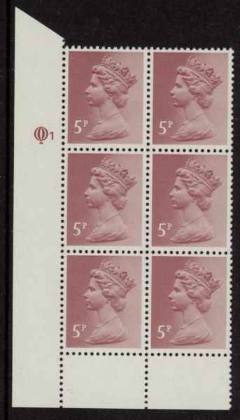 X1004 (UG17B) Questa 5p claret Perf 14 . FCP Cyld. Q1 imp.U/M (MNH) X1004 (UG17B) Questa 5p claret Perf 14 . FCP Cyld. Q1 imp.U/M (MNH)