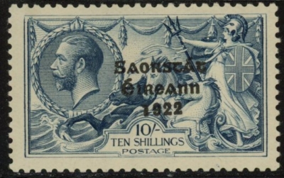 1922 KGV. SG66 10/- dull Grey Blue mounted mint 1922 KGV. SG66 10/- dull Grey Blue mounted mint