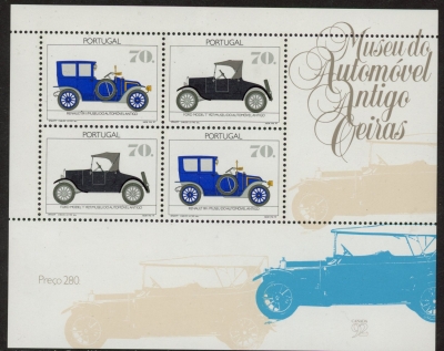 1992 Portugal MS.2279 Oeiras Automobile Museum Mini Sheet U/M (MNH) 1992 Portugal MS.2279 Oeiras Automobile Museum Mini Sheet U/M (MNH)
