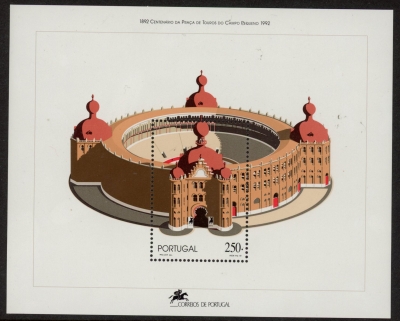 1992 Portugal MS.2304 Campo Pequeno Bull Ring Mini Sheet U/M (IMNH) 1992 Portugal MS.2304 Campo Pequeno Bull Ring Mini Sheet U/M (IMNH)