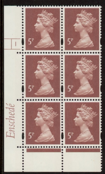 Y1670 (U140B) 5p dull red-brown 2B Enschedé Cyl. 1 no dot yellow fluor PVA(bluish).U/M (MNH) Y1670 (U140B) 5p dull red-brown 2B Enschedé Cyl. 1 no dot yellow fluor PVA(bluish).U/M (MNH)
