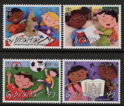 2006 Gibraltar SG.1168-71 Europa Integration Set of 4 values U/M (MNH) 2006 Gibraltar SG.1168-71 Europa Integration Set of 4 values U/M (MNH)
