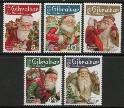2006 Gibraltar SG.1185-9 Christmas Set of 5 values U/M (MNH) 2006 Gibraltar SG.1185-9 Christmas Set of 5 values U/M (MNH)