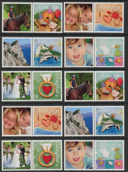 2007 Gibraltar SG.1226-35 You Stamps Set of 10 values U/M (MNH) 2007 Gibraltar SG.1226-35 You Stamps Set of 10 values U/M (MNH)
