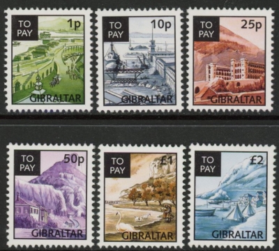 1996 Gibraltar D20-5 Postage Dues Set of 6 values U/M (MNH) 1996 Gibraltar D20-5 Postage Dues Set of 6 values U/M (MNH)