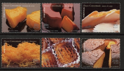 1999 Portugal SG.2738-43 Convent Sweets (1st Issue) Set of 6 values U/M (MNH) 1999 Portugal SG.2738-43 Convent Sweets (1st Issue) Set of 6 values U/M (MNH)