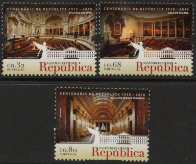 2010 Portugal SG.3791-2a Cent of Republic Assembly Set of 3 values U/M (MNH) 2010 Portugal SG.3791-2a Cent of Republic Assembly Set of 3 values U/M (MNH)