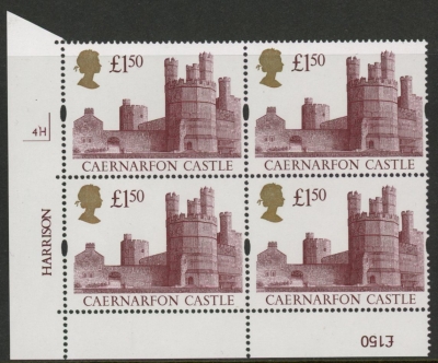 UK8 (SG.1612) £1.50  cylinder Block of 4 cylinder 4H  Harrison U/M (MNH) UK8 (SG.1612) £1.50  cylinder Block of 4 cylinder 4H  Harrison U/M (MNH)