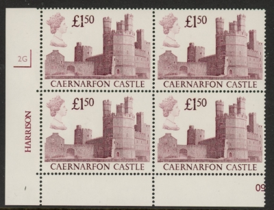 UK2 (SG.1411) £1.50  cylinder Block of 4 cylinder 2G Harrison U/M (MNH) UK2 (SG.1411) £1.50  cylinder Block of 4 cylinder 2G Harrison U/M (MNH)