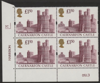 UK7 (SG.1612) £1.50  cylinder Block of 4 cylinder 2C Harrison U/M (MNH) UK7 (SG.1612) £1.50  cylinder Block of 4 cylinder 2C Harrison U/M (MNH)