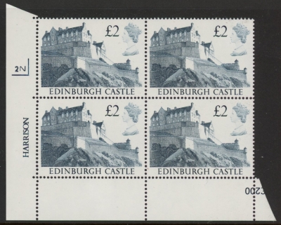 UK3 (SG.1412) £2  cylinder Block of 4 cylinder 2N Harrison  U/M (MNH) UK3 (SG.1412) £2  cylinder Block of 4 cylinder 2N Harrison  U/M (MNH)