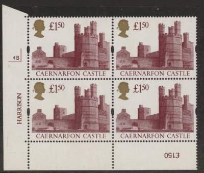 UK7 (SG.1612)  £1.50  cylinder Block of 4 cylinder 4B Harrison U/M (MNH) UK7 (SG.1612)  £1.50  cylinder Block of 4 cylinder 4B Harrison U/M (MNH)
