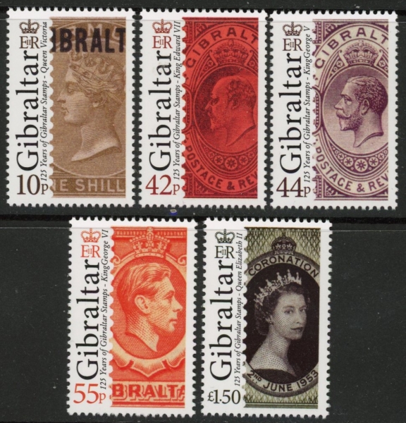 2011 Gibraltar SG.1402-6 125th Anniv of Gibraltar Stamps Set of 5 values U/M (MNH) 2011 Gibraltar SG.1402-6 125th Anniv of Gibraltar Stamps Set of 5 values U/M (MNH)