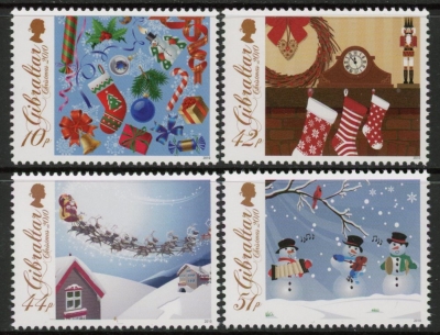 2010 Gibraltar SG.1376-9 Christmas Set of 4 values U/M (MNH) 2010 Gibraltar SG.1376-9 Christmas Set of 4 values U/M (MNH)