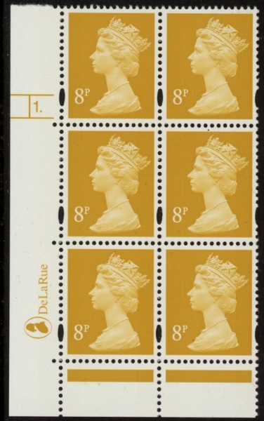 Y1674 (U165A) 8p yellow 2B DLR Cyl.1 dot phos 47 blue fluor PVA LFG. (U/M (MNH) Y1674 (U165A) 8p yellow 2B DLR Cyl.1 dot phos 47 blue fluor PVA LFG. (U/M (MNH)