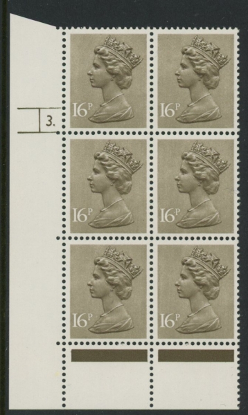 U240 (x949) Harrison 16p olive drab phos.(ACP) perf RE Cyld. 3 dot U/M (MNH) U240 (x949) Harrison 16p olive drab phos.(ACP) perf RE Cyld. 3 dot U/M (MNH)