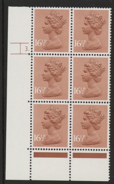 U244 (x950) Harrison 16½p chestnut phos.(ACP) perf RE Cyld. 3dot U/M (MNH) U244 (x950) Harrison 16½p chestnut phos.(ACP) perf RE Cyld. 3dot U/M (MNH)