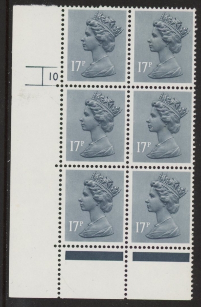 U247 (x952) Harrison 17p grey-blue phos.(ACP) perf RE Cyld. 10 no dot U/M (MNH) U247 (x952) Harrison 17p grey-blue phos.(ACP) perf RE Cyld. 10 no dot U/M (MNH)