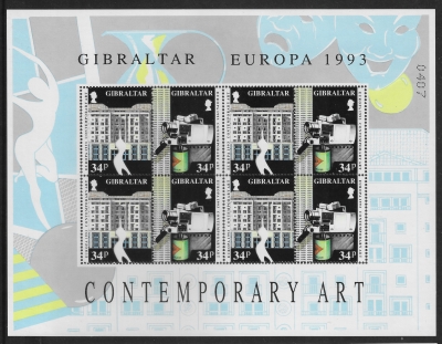 1993 Gibraltar SG.690-3 EUROPA. 'Contempory Art' sheetlets (2) U/M (MNH) 1993 Gibraltar SG.690-3 EUROPA. 'Contempory Art' sheetlets (2) U/M (MNH)